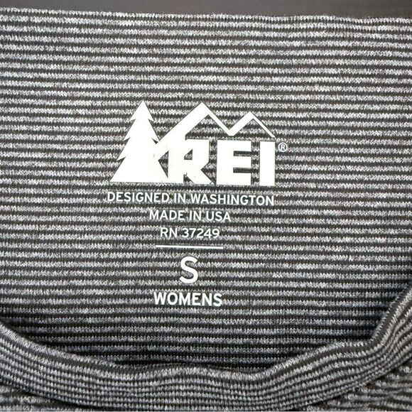 REI Shirt Women S Gray Long Sleeve Pullover Stretch Lightweight Outdoor Hiking - Picture 6 of 9